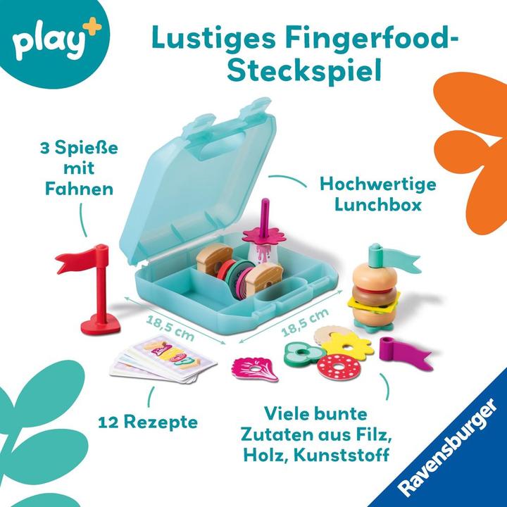Produktbild Ravensburger Play+ Steck- und Spiel-Set: Fingerfood – Steck-Spiel, Pretend Play Set, Spielzeug ab (Deutsch)
