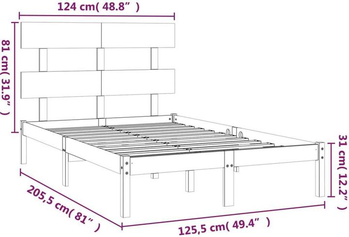 Image du produit vidaXL Bettrahmen (120 x 200 cm)