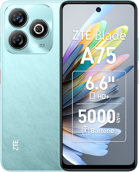Image du produit ZTE Blade A75 (128 Go, Vert, 6.60", Double SIM, 50 Mpx, 4G)