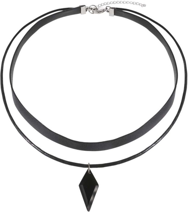 Produktbild Bijouteria Halsschmuck (Edelstahl, Leder, Acrylglas, 43 cm)