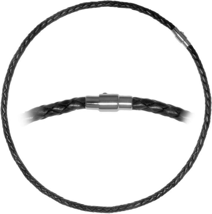 Produktbild Bijouteria Schlichte Halskette (Leder, Edelstahl, 50 cm)