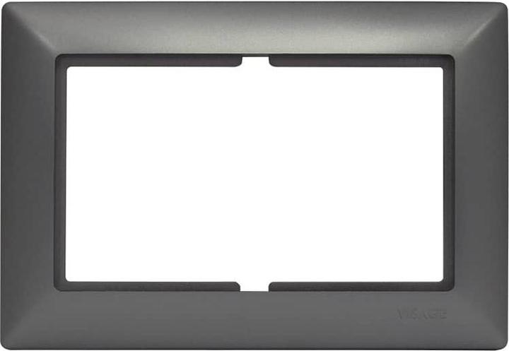 Actual product image Gunsan Visage 2-gang frame for 2-gang socket outlet dark silver