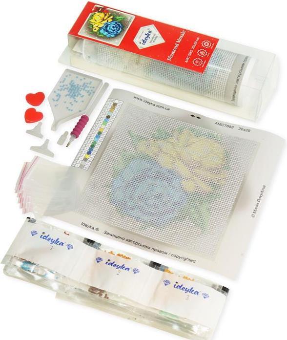 Actual product image Ideyka Diamond Painting - Blumenschönheit 40 x 40 cm