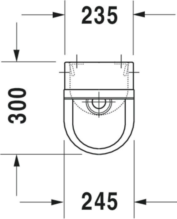 Produktbild Duravit Urinal STARCK 3 RIMLESS 245x300mm Zul v hint ohne Fliege weiss WG