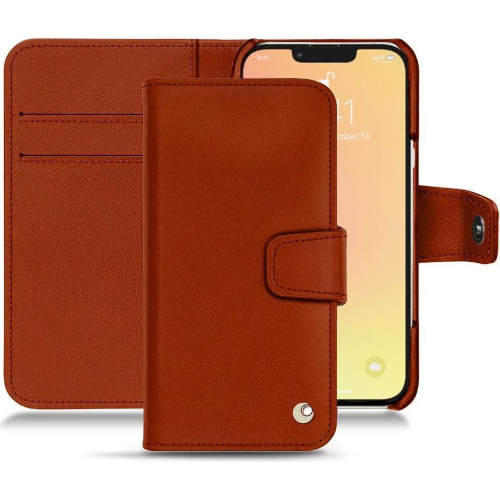 Noreve Lederschutzhülle Wallet (Apple iPhone 13), Smartphone Hülle, Orange
