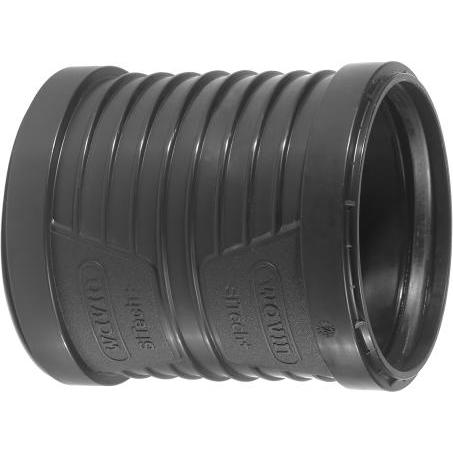 Wavin, Zubehör Sanitärinstallation, SiTech + 110mm double-socket nipple black (3067802)