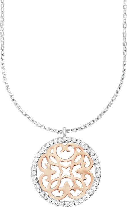 Immagine prodotto Amor Collana regolabile in lunghezza (42+3 cm di estensione della catena) con ciondolo lungo circa 1,8 cm (Argento)