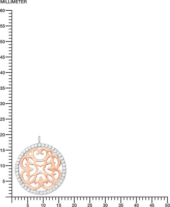 Immagine prodotto Amor Collana regolabile in lunghezza (42+3 cm di estensione della catena) con ciondolo lungo circa 1,8 cm (Argento)