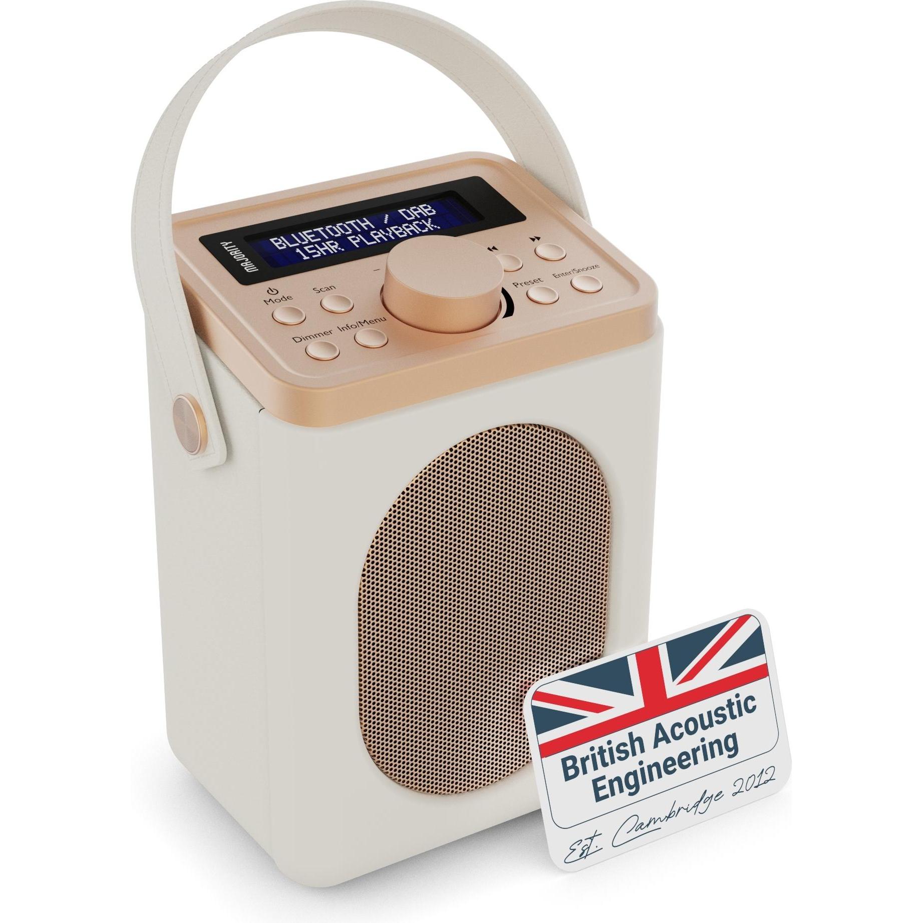 Majority Little Shelford Dab Radio Cream (DAB, DAB, FM, Bluetooth), Radio, Bianco
