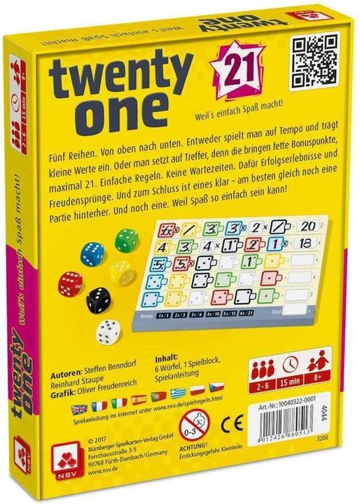 Actual product image NSV Twenty One (German, English, French, Italian)