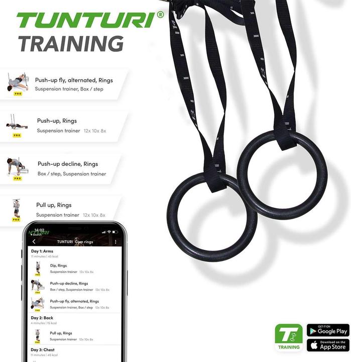 Produktbild Tunturi Turnringe Gym Rings ABS