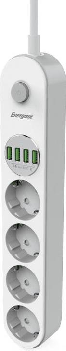 Produktbild Energizer Steckdosenleiste mit EPB2500W01EU Schalter (4 x, USB-A, 2 m)