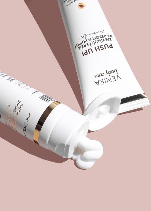 Actual product image Venira PUSH-UP firming cream for women's breasts - Apricot, 150 ml (Body cream, 150 ml)