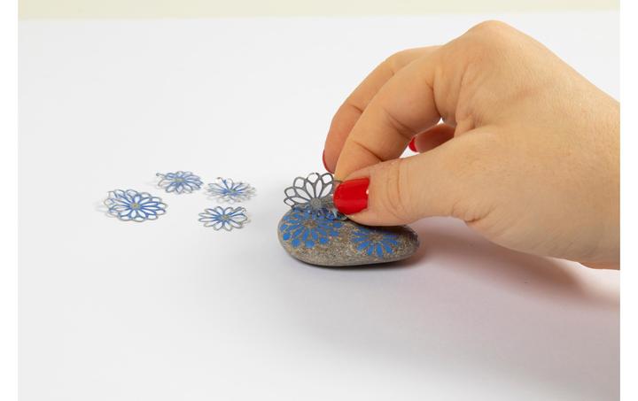 Produktbild Creativ Company Bastelset Steine bemalen Blau