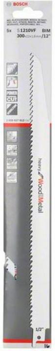 Immagine prodotto Bosch Professional Zubehör Lama PRO Multi Material Demolition S1210VF, 1,6 x 22 x 300 mm, 5 pezzi.