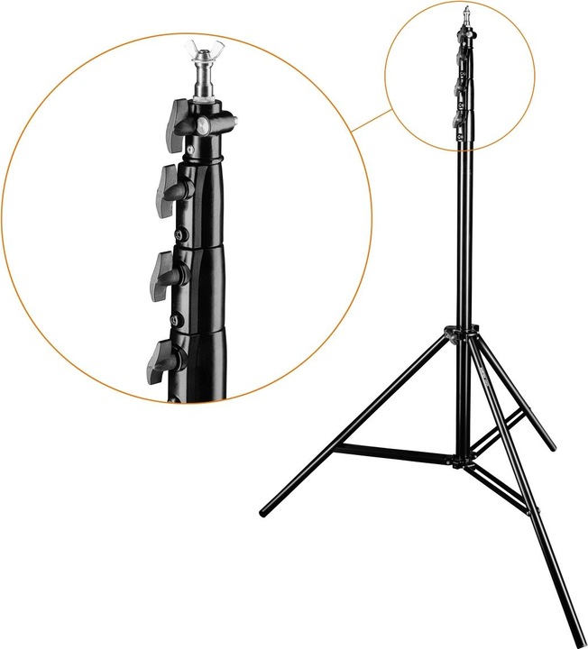 Produktbild Walimex Teleskop XXL Hintergrundsystem, 1.9-4.65m (465 cm, 400 cm)