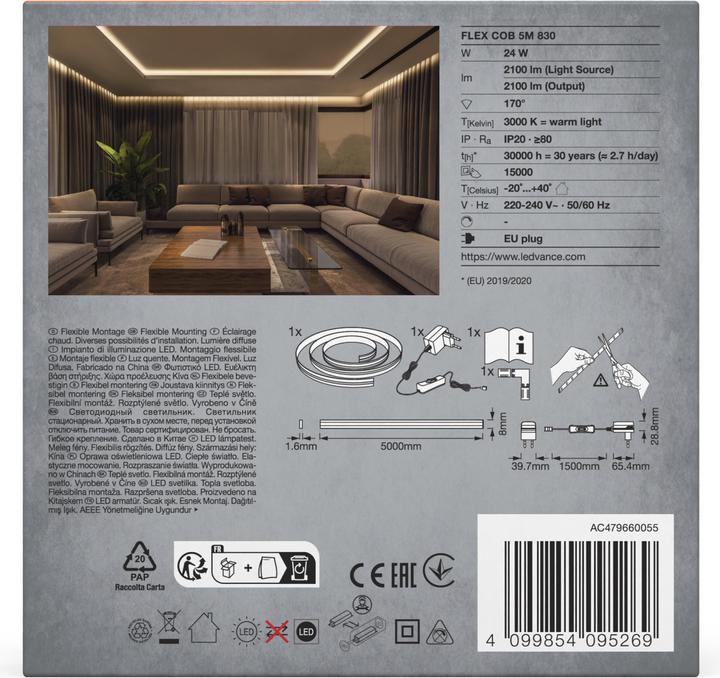 Produktbild Ledvance Cob Strips (Warmweiss, 500 cm, Indoor)