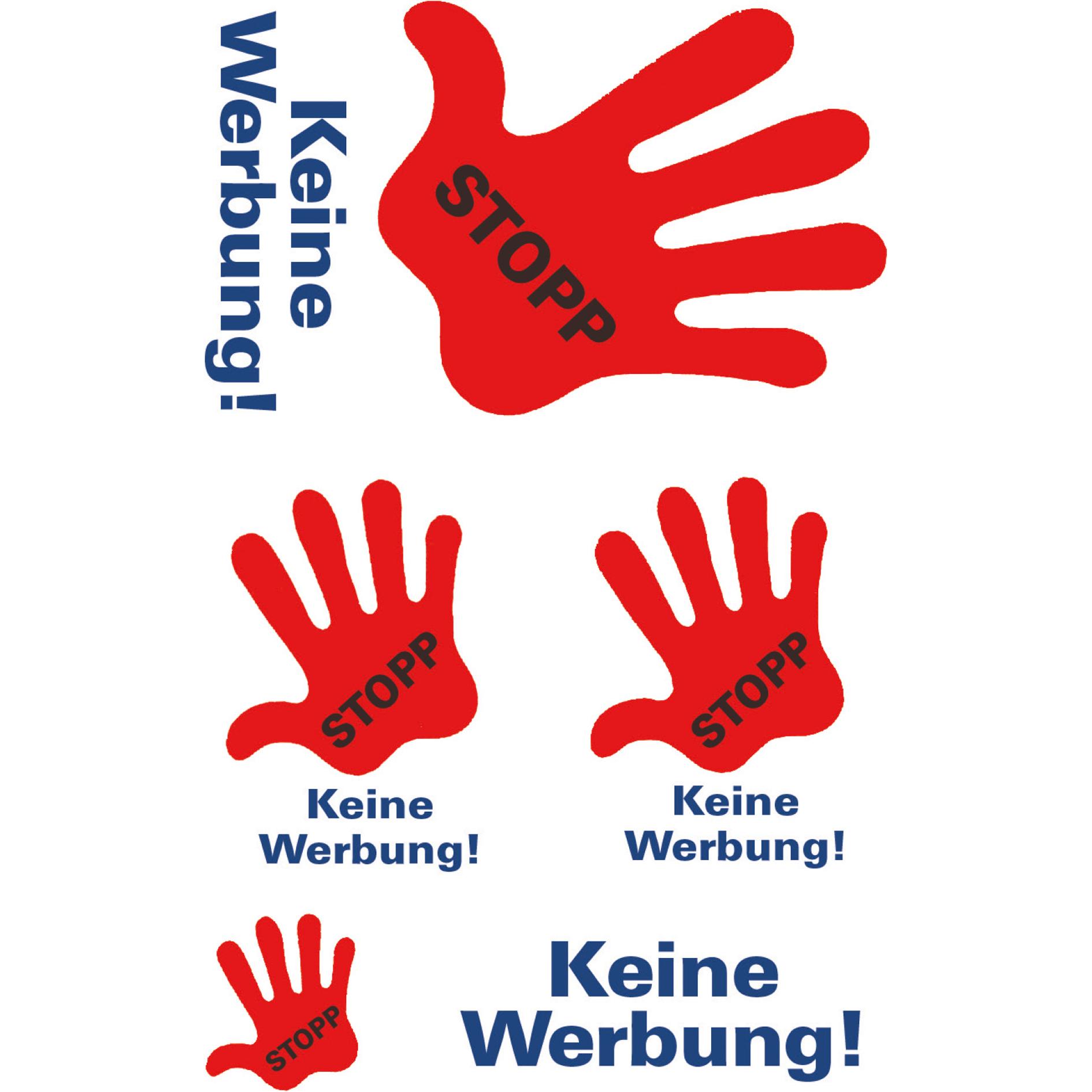 Z-Design, Sticker, Informationsetiketten "Stop - Keine Werbung"
