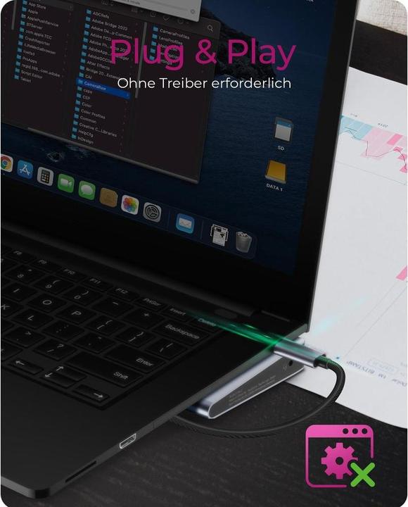 Produktbild Icy Box IB-DK2106a-CPD (USB-C, 6 Ports)