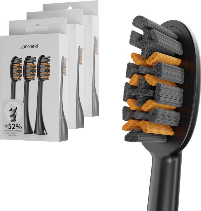 Produktbild Zahnheld Bürstenkopf Pro X-Clean 9x Schwarz (9 x)