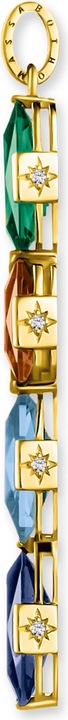 Image du produit Thomas Sabo Pendentif croix pierres colorées or grand (Argent 925)