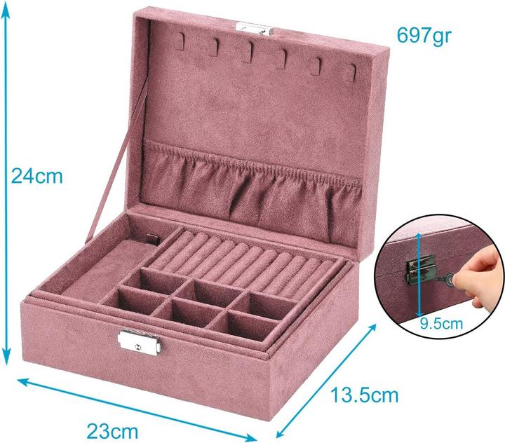 Actual product image Intirilife Jewellery Box in Pink