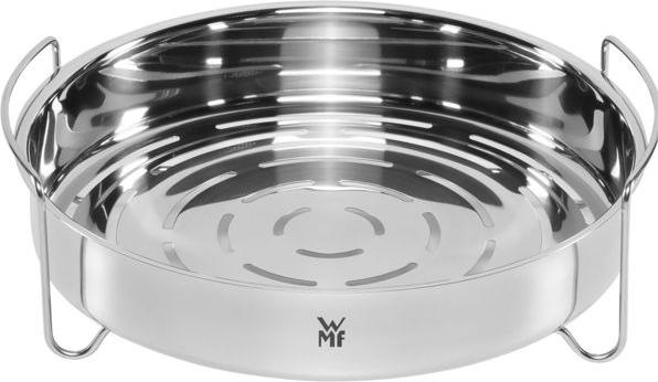 Produktbild WMF Kochtopf Dampfgarer rund 28cm Glasdeckel Silikonrand Vitalis Edelstahl (EU-Stecker)