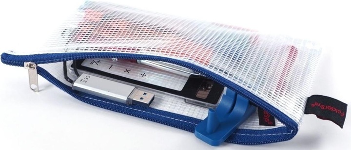 Actual product image Foldersys Zipped bag DIN long transparent/blue 0.20 cm (DL, 1 x)