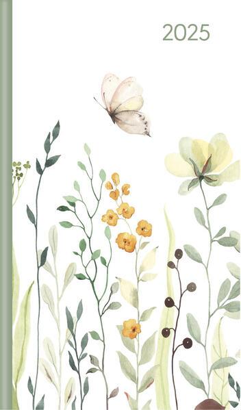 Alpha Edition Ladytimer Slim Butterfly 2025 calendario tascabile, 9x15,6cm, calendario con 128 pagine (1 settimana / 2 pagine)