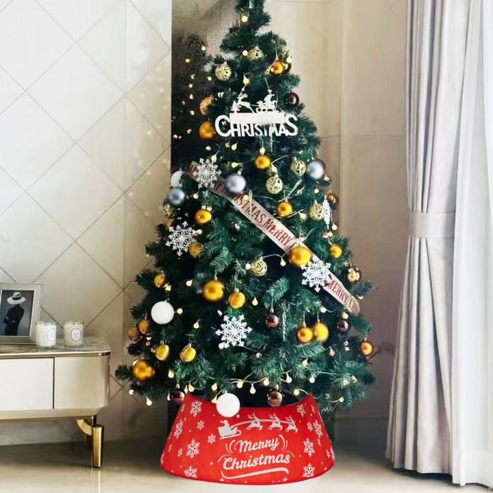 Image du produit Hermex Habillage de pied d'arbre Merry Christmas Col de pied d'arbre de Noël Jupe d'arbre de Noël