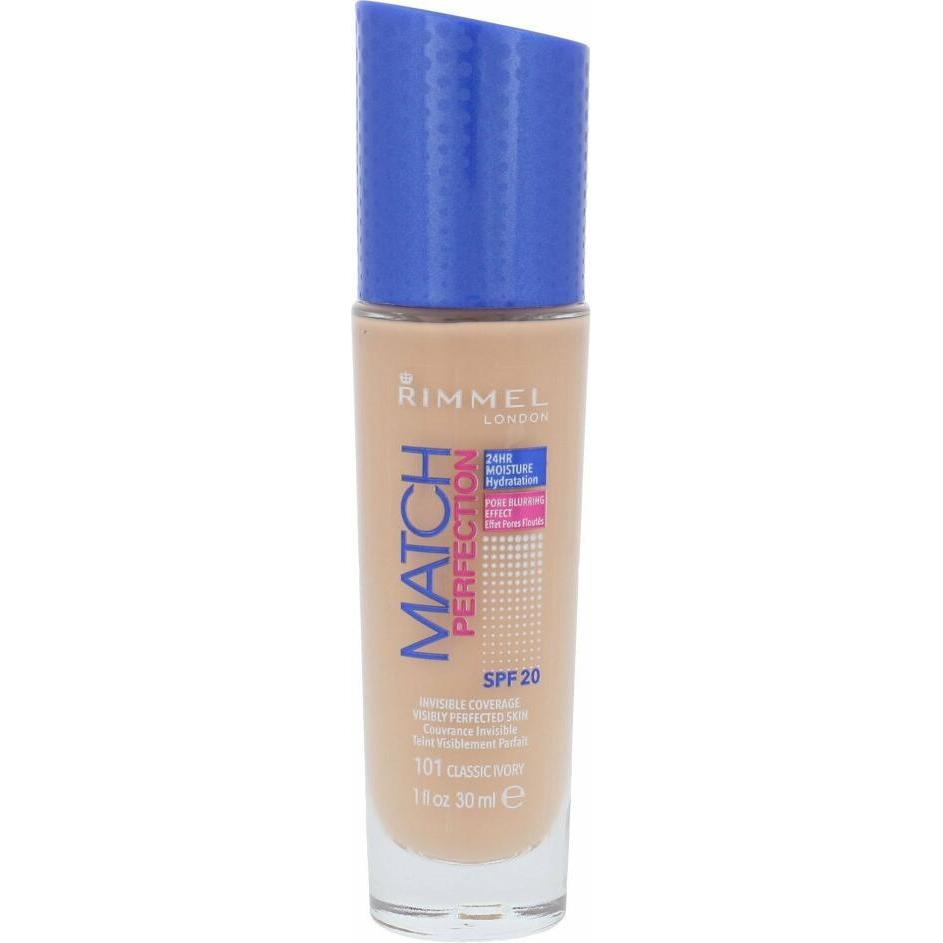 Rimmel London, Foundation, Match Perfection SPF20 (101 Classic Ivory)