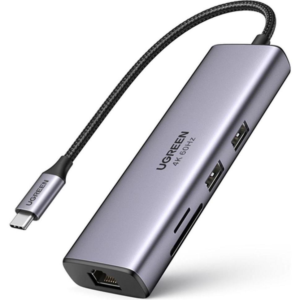 Thumbnail - Ugreen CM512 (USB-C, 7 Ports), Dockingstation + USB Hub, Grau