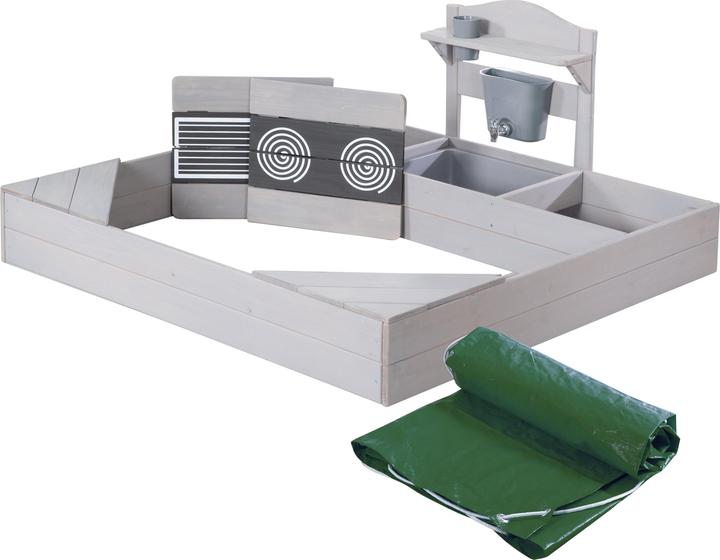 Image du produit Roba Sandkasten mit Matschküche inkl. Abdeckplane
