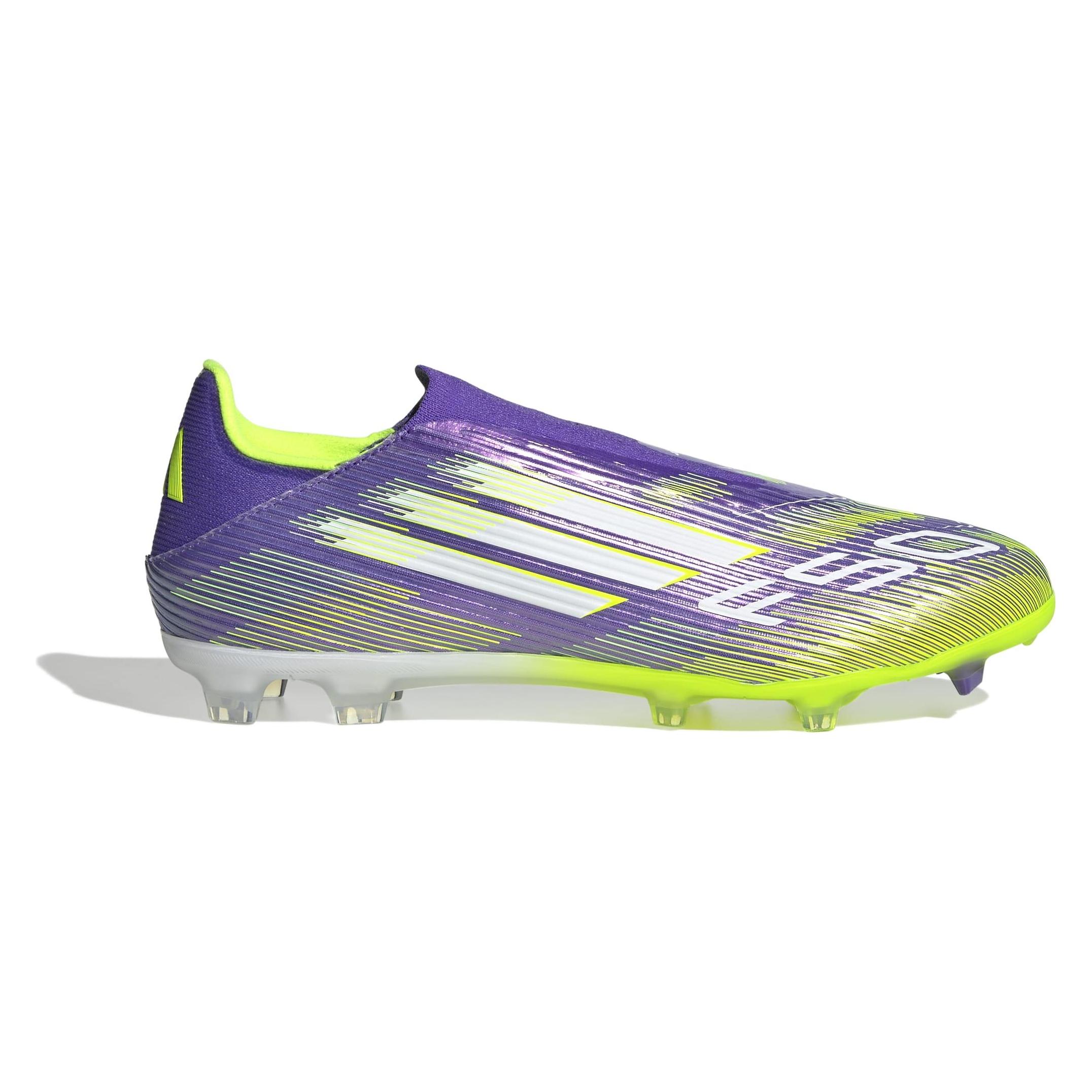 Adidas, Unisex, Fussballschuhe, F50 League Sans Lacets Fg/Ag (40 2/3), Violett, Gelb