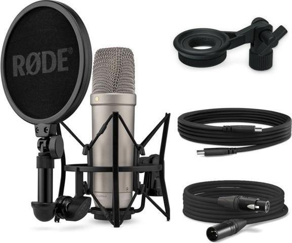 Actual product image RØDE NT1 5th Generation XLR USB microphone with holder