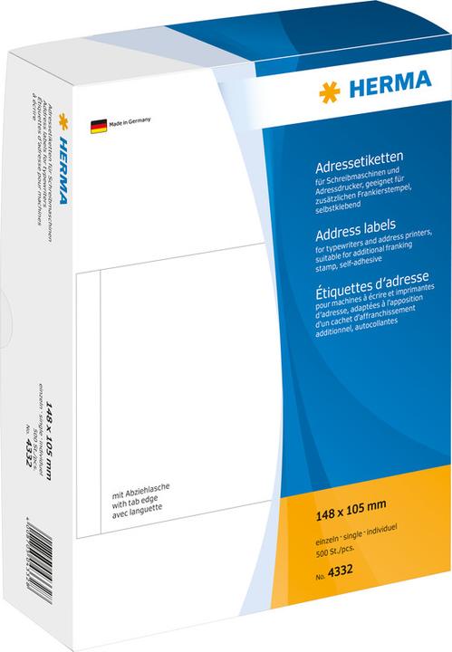 Produktbild HERMA Adressetiketten für Schreibmaschinen