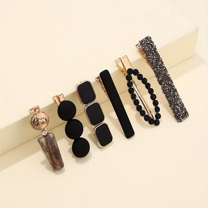 Activity Board 6 Stück/Set Elegant Clip Strass Faux Perlen Dekor Haar rutschfest Haarschmuck Clip