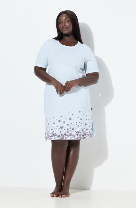 Actual product image Ulla Popken 2 Pack of Sleep Tees- Snow Kissed Flowers (46, 48)