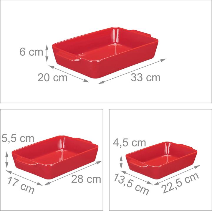 Actual product image Relaxdays 3pcs. casserole dish set