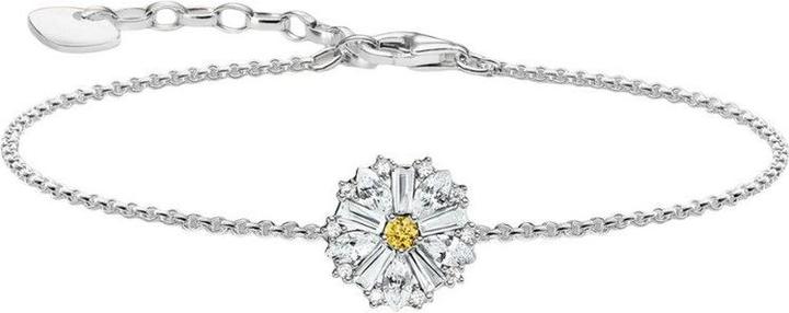 Actual product image Thomas Sabo Ring Kettenglieder weisse Steine schmal Silber (50, 925 Silver)