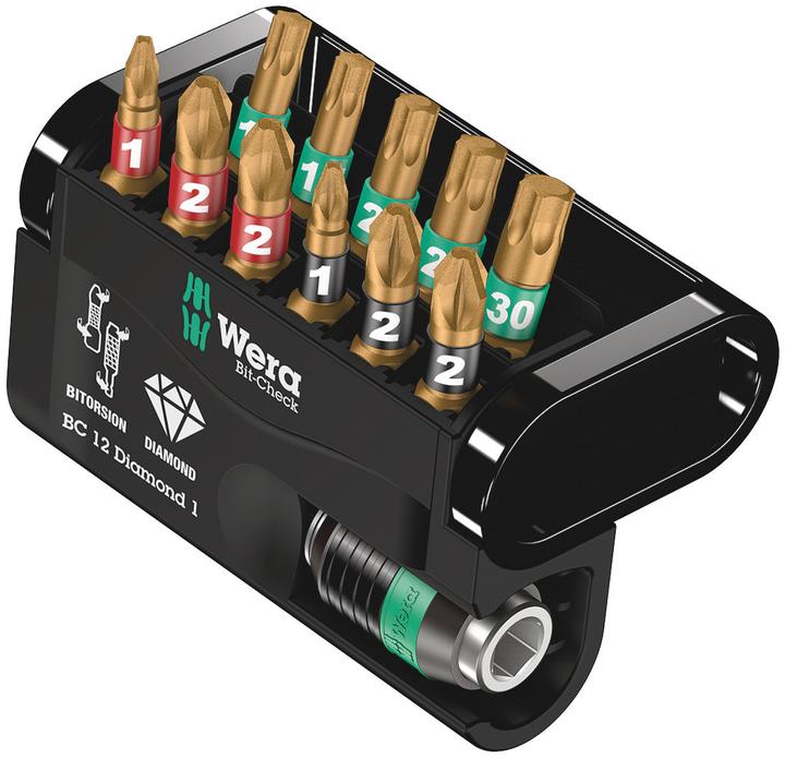 Immagine prodotto Wera Bit-Check 12 Diamond 1 SB (Esagono incassato TX, Croce Pozidriv PZ, Croce Phillips PH)