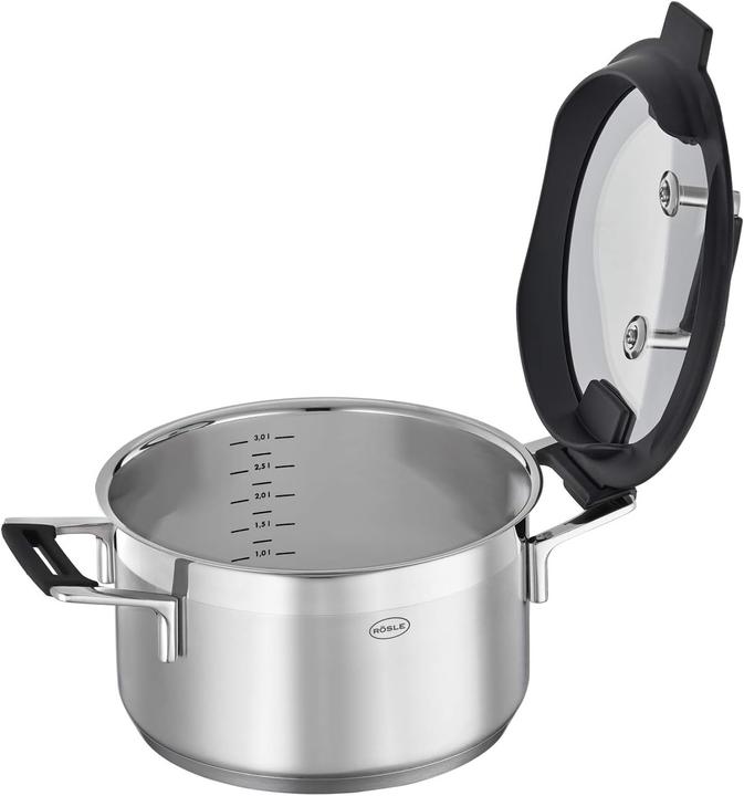 Produktbild Rösle Topfset 4-tlg. SILENCE PRO Stahlgrau (24 cm, Pfannenset + Topfset, Edelstahl)