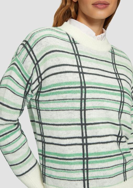 Produktbild S.Oliver Strickpullover Strickpullover aus Wollmix mit Karomuster (32)