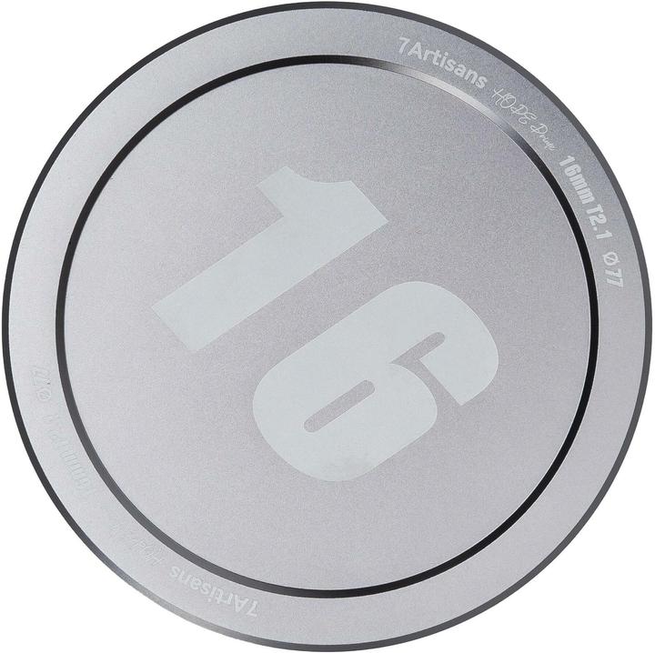 Immagine prodotto 7artisans Lunghezza focale fissa 16mm T/2.1 - Fujifilm X-Mount, tipo di obiettivo (Fujifilm X)
