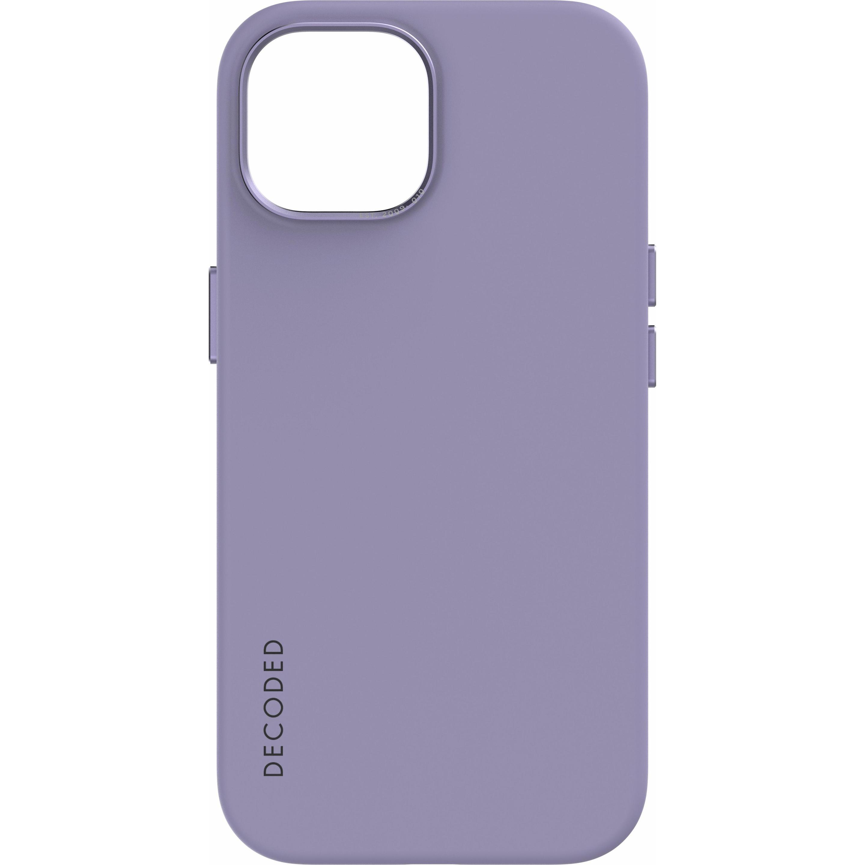 Decoded Silicone MagSafe Backcover (Apple iPhone 15), Smartphone Hülle, Violett