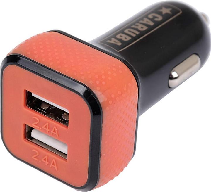 Image du produit Caruba Chargeur de voiture Duo USB 4,8 ampères noir/rouge