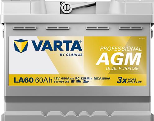 Produktbild Varta Professional Dual Purpose AGM (12 V, 60 Ah, 680 A)