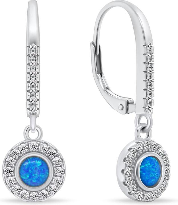 Immagine prodotto Brilio Silver - Decent silver earrings with opals EA1167WB (Argento)
