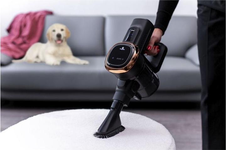 Actual product image BerlingerHaus Design cordless hoover, 220 W BLDC motor, 25.9 V Li-ION battery, black-pink gold