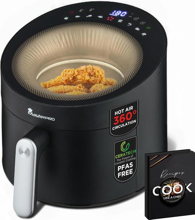 Produktbild MasterPRO Rocket Cyclone 500 Airfryer mit Fenster, PFAS-frei, digitales Panel, 360° Zirkulation